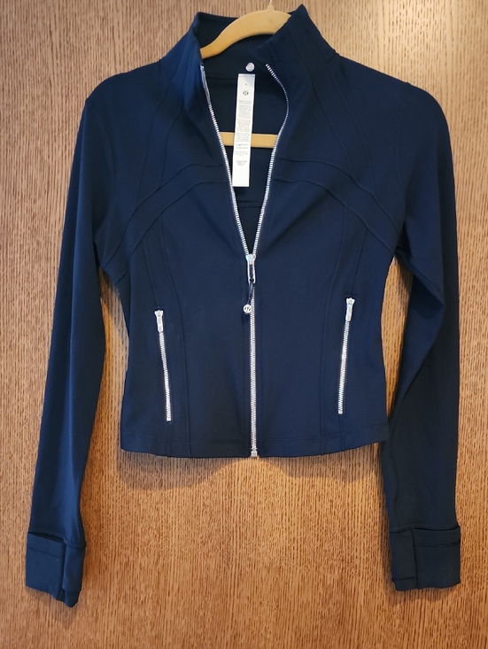 lululemon athletica Jackets & Blazers - lululemon athletica Navy Full-Zip Athletic Jacket Silver Hardware
